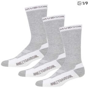 Harley-Davidson Wolverine Gray And White Riding Socks, 2 Pairs, Size L, NWT